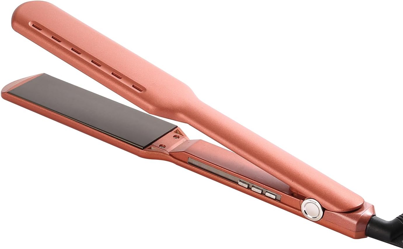 Hair Straightener Flat Iron 1 Inch Ceramic Floating Plates,30s Fast Heating Adjustable Constant High Heat,Less Frizz Shinier & Smoother Hair Hair Styling Tools for Thick Naturally Curly Hair