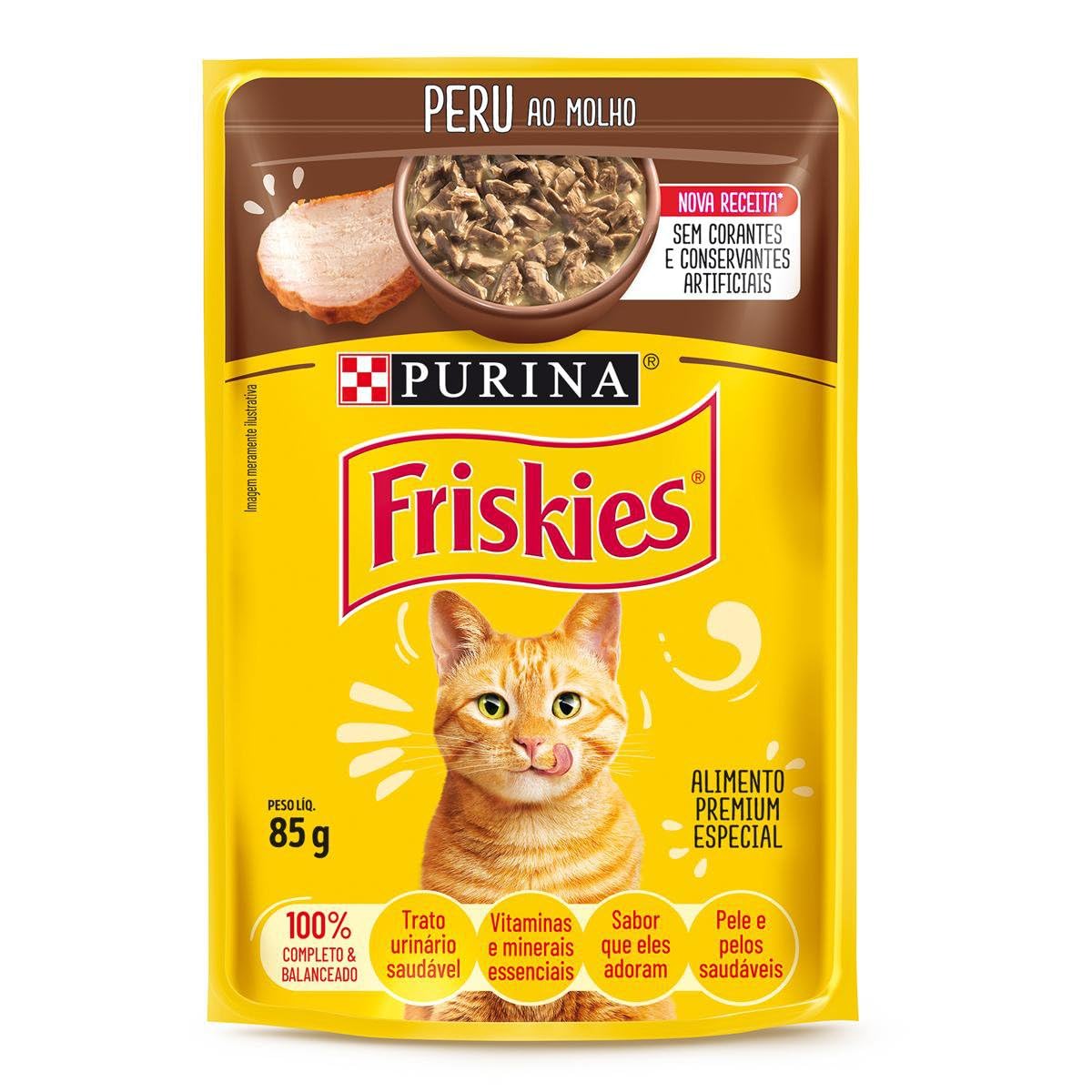 Nestlé Purina Friskies Sachê Ração Úmida para Gatos Adultos 85g