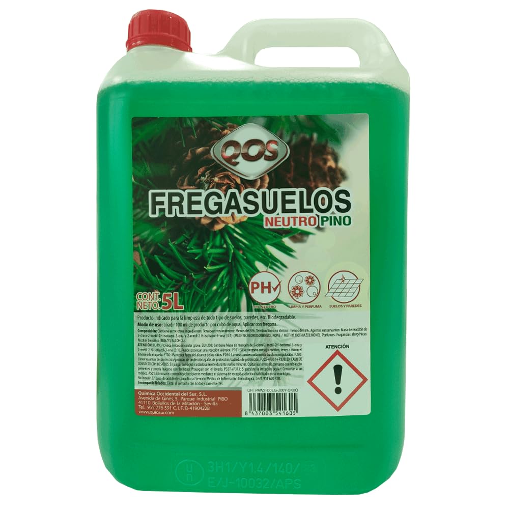 Fregasuelos ph neutro pino 5 litros Caja 3 garrafas