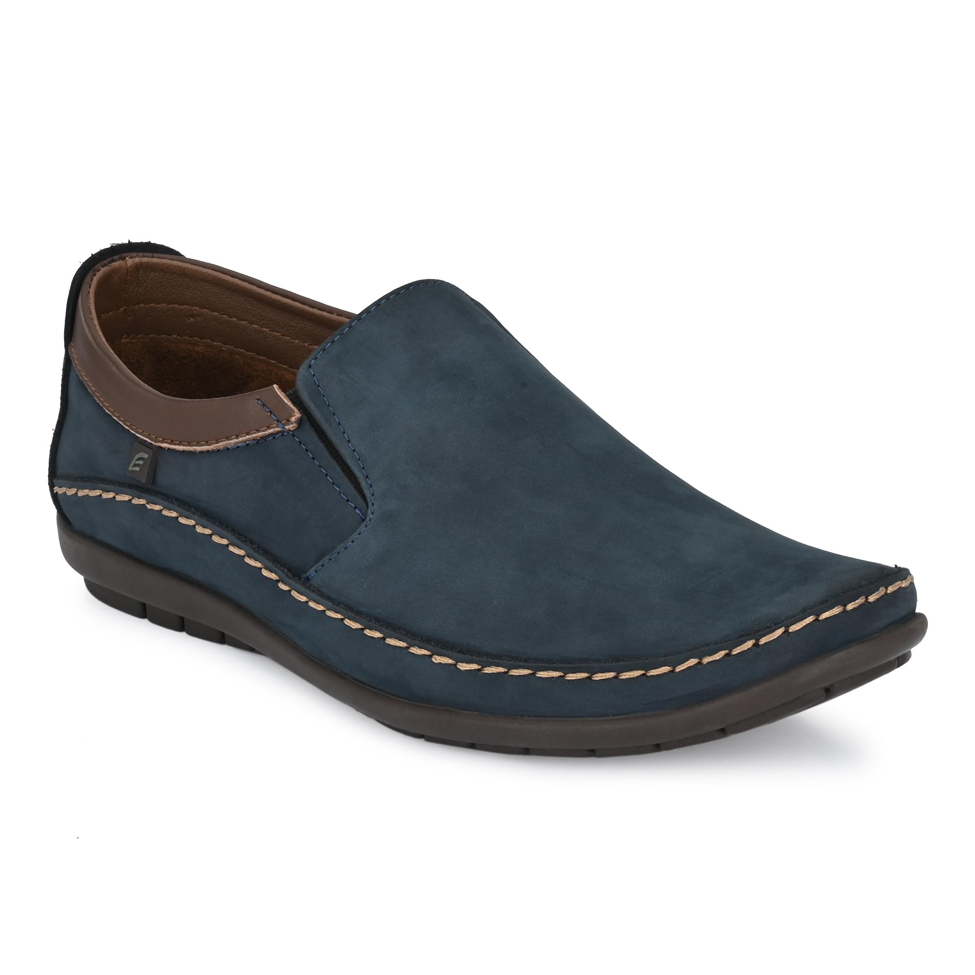 egoss Genuine Leather Slip-On Sneaker Casual Shoes for Men (Olive-6)-NGS-245 (B0CW9PJDK8) Amazon Price History, Amazon Price Tracker