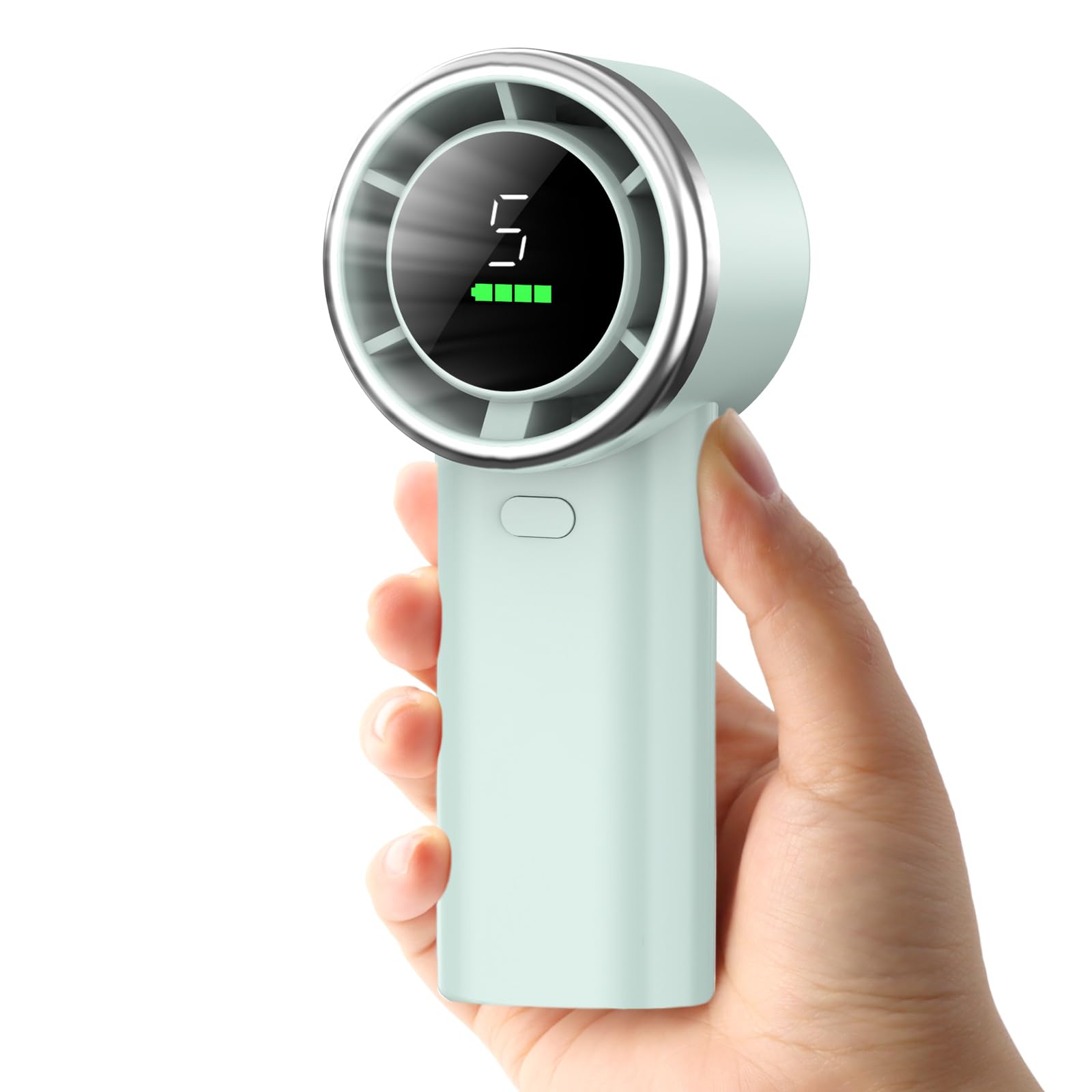 Suewidfay Handheld Fan, Portable Mini usb Hand Held Fan High Speed Battery Powered Max 13000rpm with 5 Speeds 3600mAh USB Rechargeable for Travel