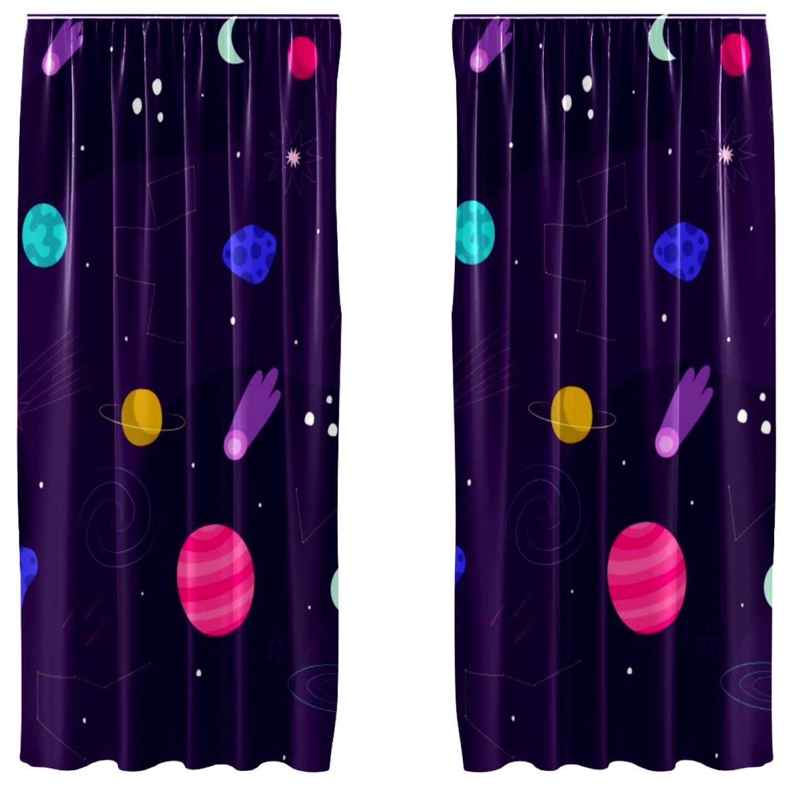 Cortinas opacas de microfibra para ventana exterior, 2 paneles de 55 x 84 pulgadas para dormitorio