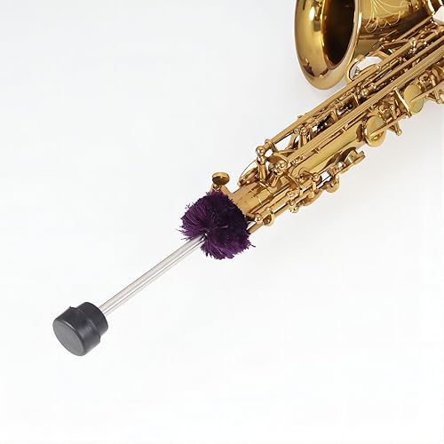 Miniatura 5 de Cepillo de limpieza para saxofón alto, limpiador de plumero, herramienta de mantenimiento, longitud estirable de 3 secciones