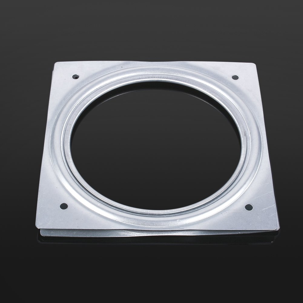 15cm/6in Quincaillerie de 500 Kg Roulements de Plateau Tournant Pivotant en Métal Carré pour Bureau TV Plaque de Roulement Rotative pour Plateaux de Service, étagères de Rangement de Cuisine