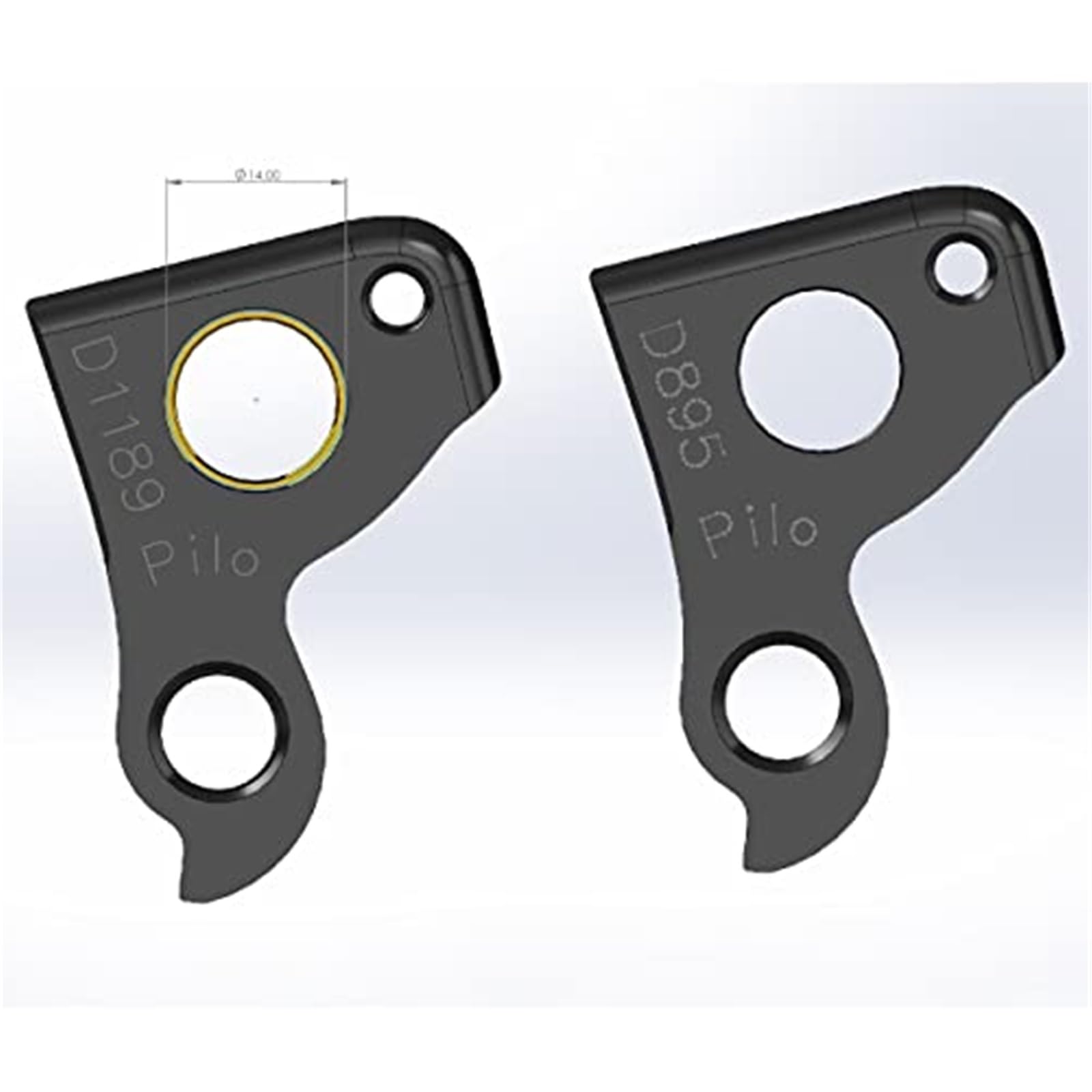 D1189 Patilla de Cambio Compatible/Reemplazo, for Wilier, De Rosa Patilla de Cambio de Bicicleta