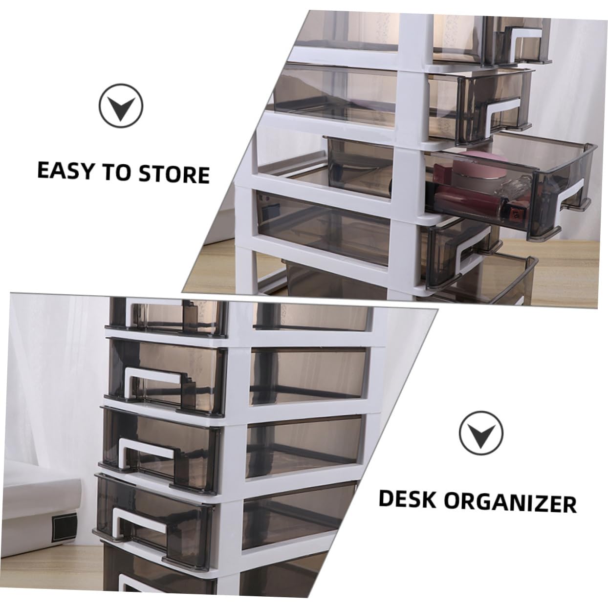 Alipis Tiroir De Rangement De Bureau - Étui De Rangement À Plusieurs Niveaux Pour Maquillage Papeterie Organisateur De Tiroir Compact Et Robuste