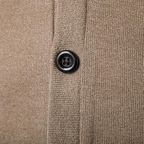 Men's Sweater Vest Clearnace 2024 Men’s Cardigan Sweater Cashmere Wool Blend V Neck Buttons Designed Long Sleeve Solid Warm Cardigan with Pockets3