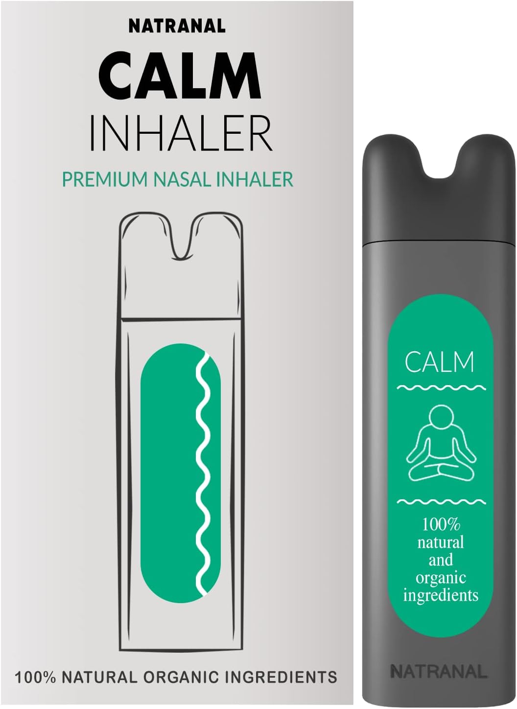 Natranal Calm Nasal Inhaler - 100% Natural & Organic Ingredients, Aromatherapy Inhaler Stick 1 Pack