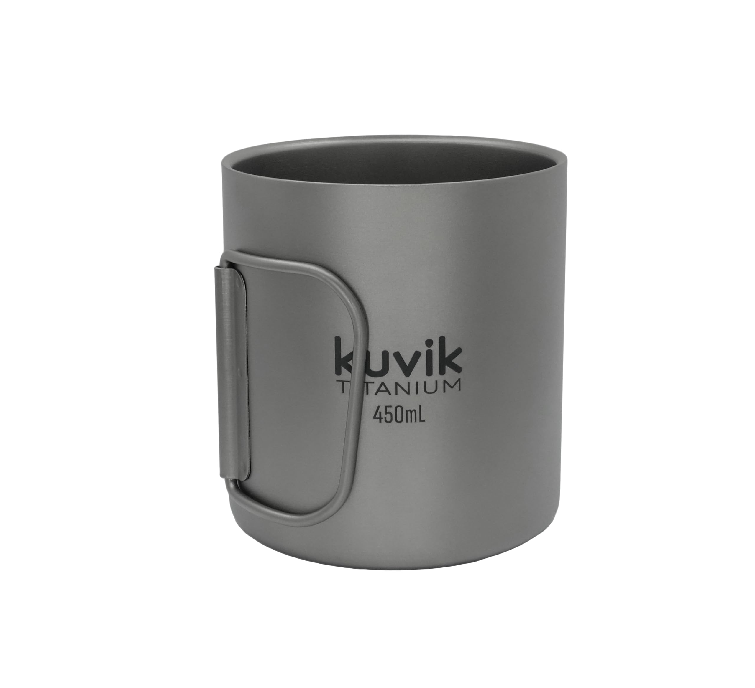 Kuvik Doppelwandige Titan-Tasse, 450 ml, ultraleichte und kompakte Tasse für Rucksackreisen, Camping und den täglichen Gebrauch