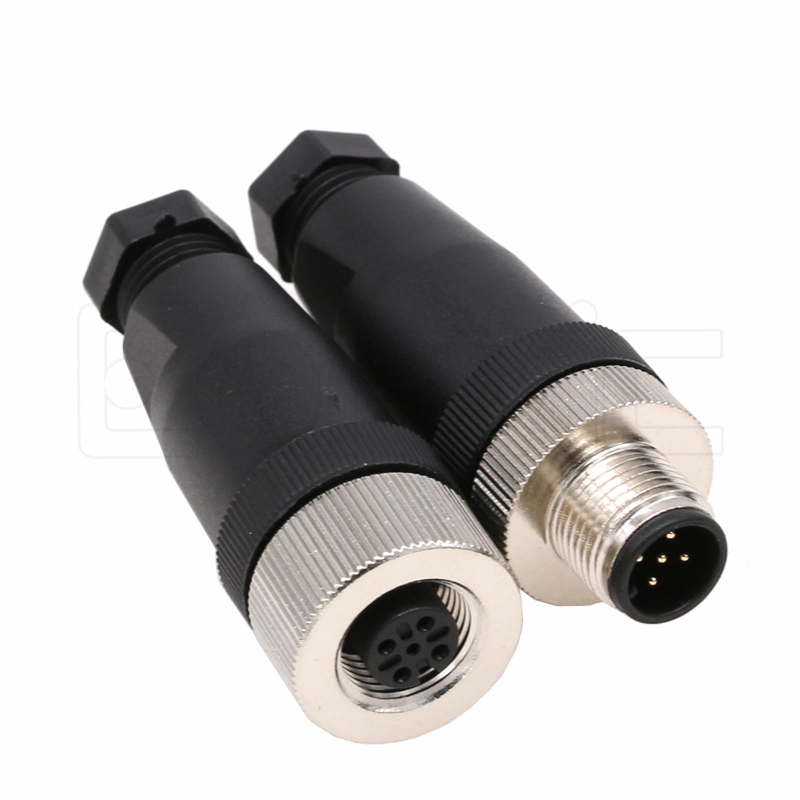M12 5 Pin Male &amp; Female A Code Circular Aviation Plug Industrial Sensor Connector 60V 4A Waterproof Straight 12mm Connector Plug Cable Adapter