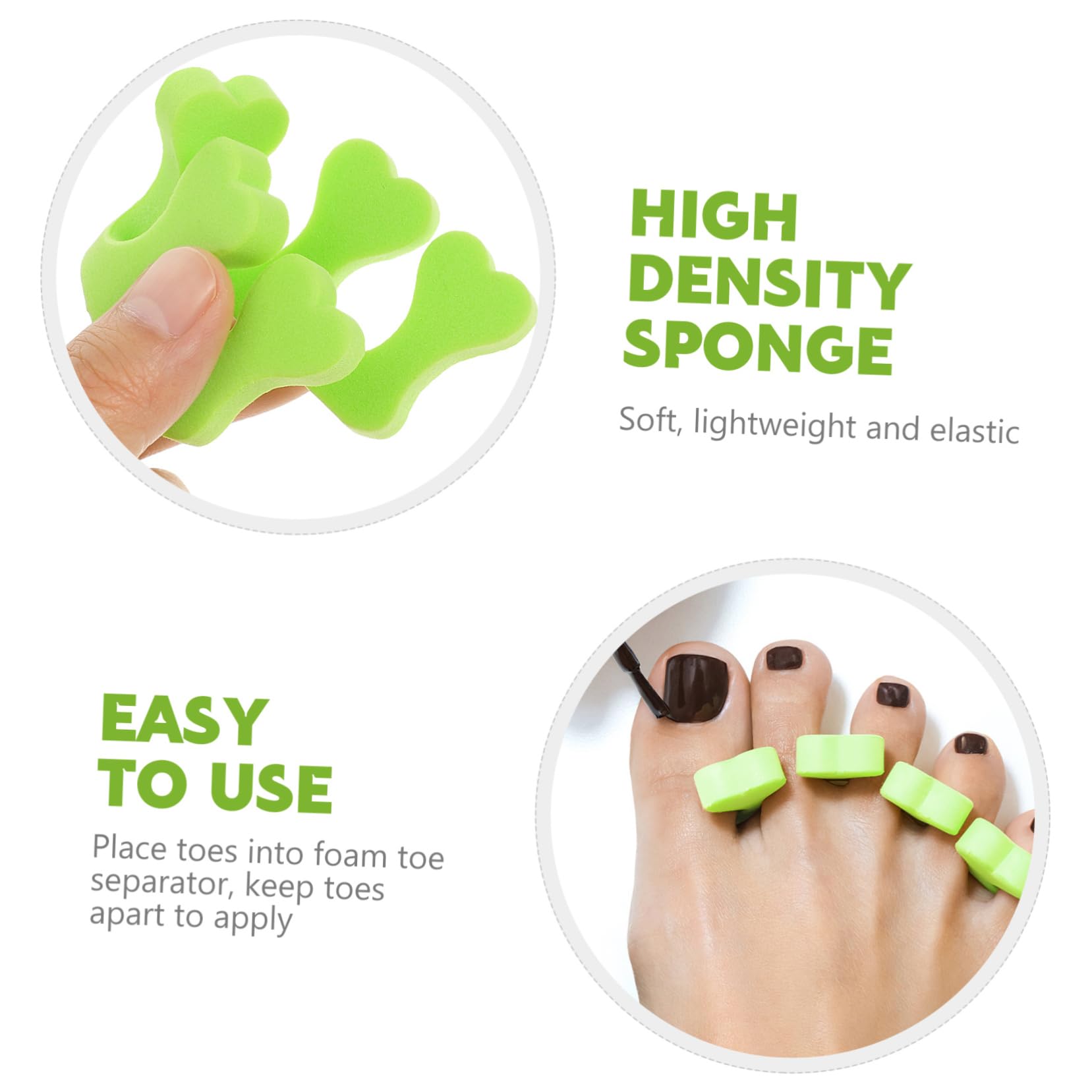 Baluue 100paia Separatore Dita Del Piede Regolatore Per Unghie e Protettore Del Piede Valgo Di Spugne Ad Alta Densità Forma Di Cuore Per Pedicure Monouso Pulito e Igienico Per Vesciche e