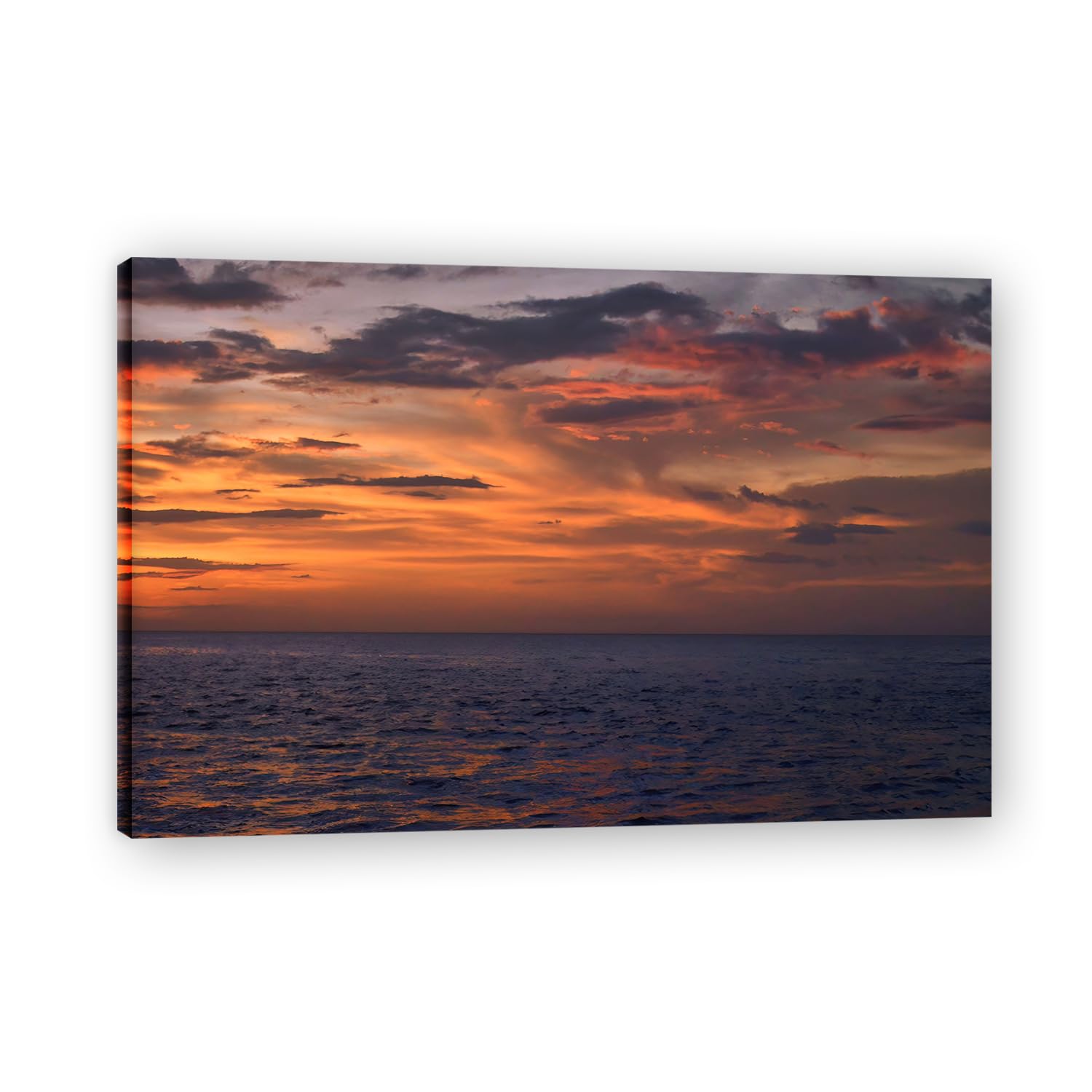 VHdfgTY At DuskMountain Landscape Canvas Wall Art Nature Scenery Wall Decor for Home 60x90cm Framed