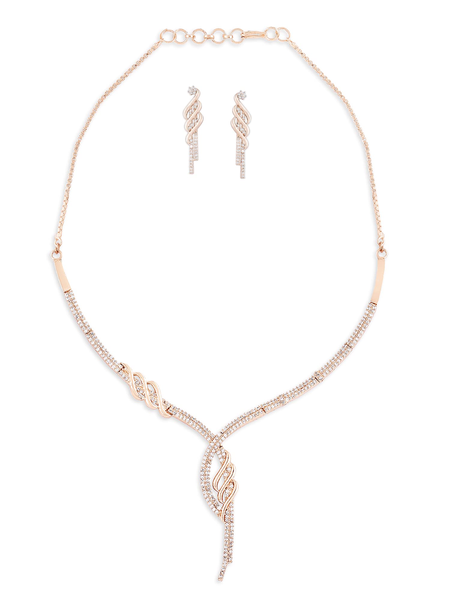 See full amazon price history chart for ZAVERI PEARLS Rose Gold Cubic Zirconia Party Bling Necklace & Earring Set For Women-ZPFK15280 ZAVERI PEARLS Rose Gold Cubic Zirconia Party Bling Necklace & Earring Set For Women-ZPFK15280 (B0BRXLRN1H) Amazon Price History, Amazon Price Tracker