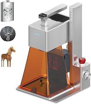 R1 10W Laser Engraving Machine, Portable Small Laser Engraving Machine, 0.05 mm High Precision Resolution, Can Engrave Plywood, Gray Paper, Log, Leather, Rock, Acrylic/Plastic at 120,000 mm per minute Engraving Speed