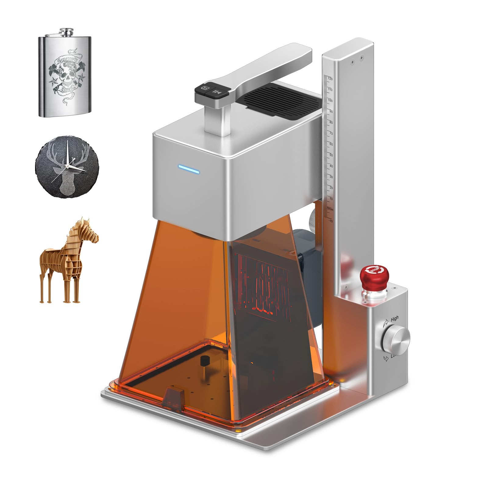 Amazon | Raymoto R1 10Wレーザー彫刻機、ポータブル小型レーザー彫刻