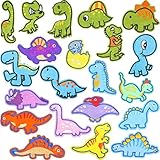 Juinte 21 Pieces Kids Iron on Patches Dinosaur Cartoon Patches Sew-on Embroidered Patch Applique...