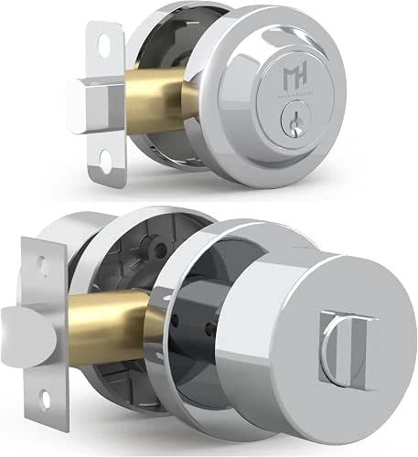 Mega Handles Buena Entry Door Knobs & Deadbolt Lock -