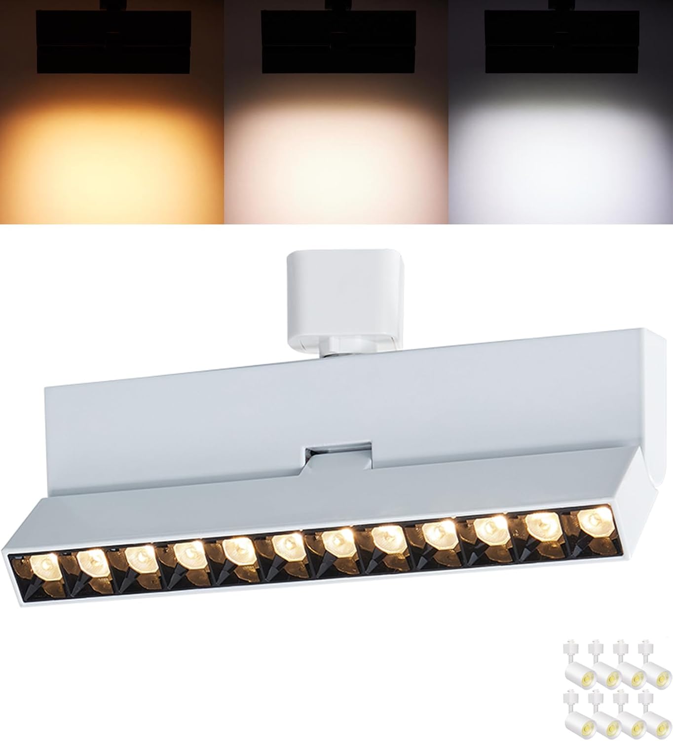 VANoopee Wider Beam 3Color LED Track Lighting Heads Dimmable and 10W H