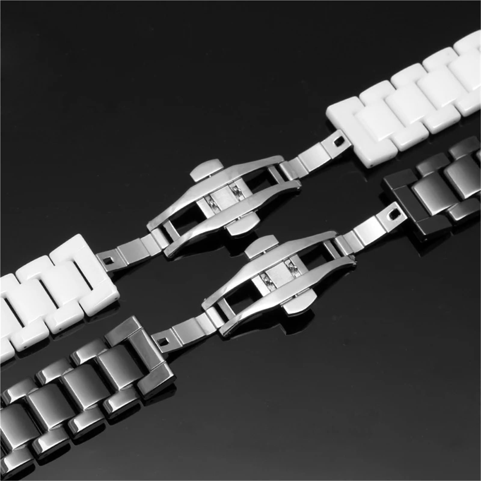 Cinturini for Orologi in Ceramica Bianca da Uomo e da Donna, da 14 mm, 16 mm, 18 mm, 20 mm e 22 mm