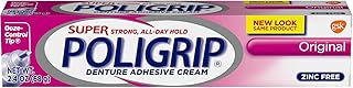 Super Poligrip Original Formula Zinc Free Denture and Partials Adhesive Cream, 2.4 ounce