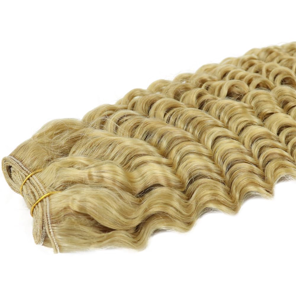 Cabello rubio rizado P27/613# Extensiones de cabello humano rizado 100 g/pc 18 pulgadas/45 cm