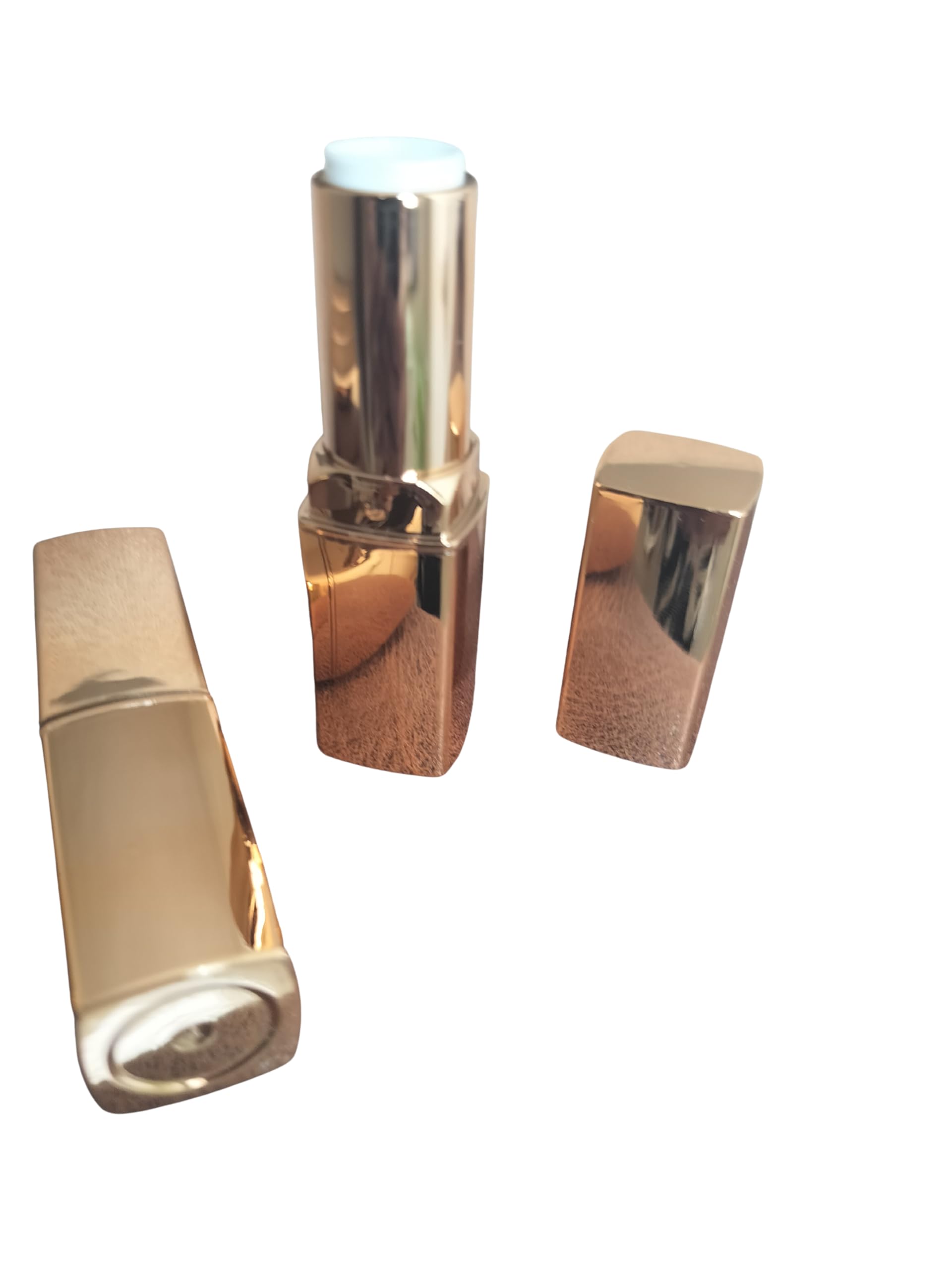 5 Pack Gold Square Shape Empty Lipstick Tubes, Containers for DIY Lipstick-image-23