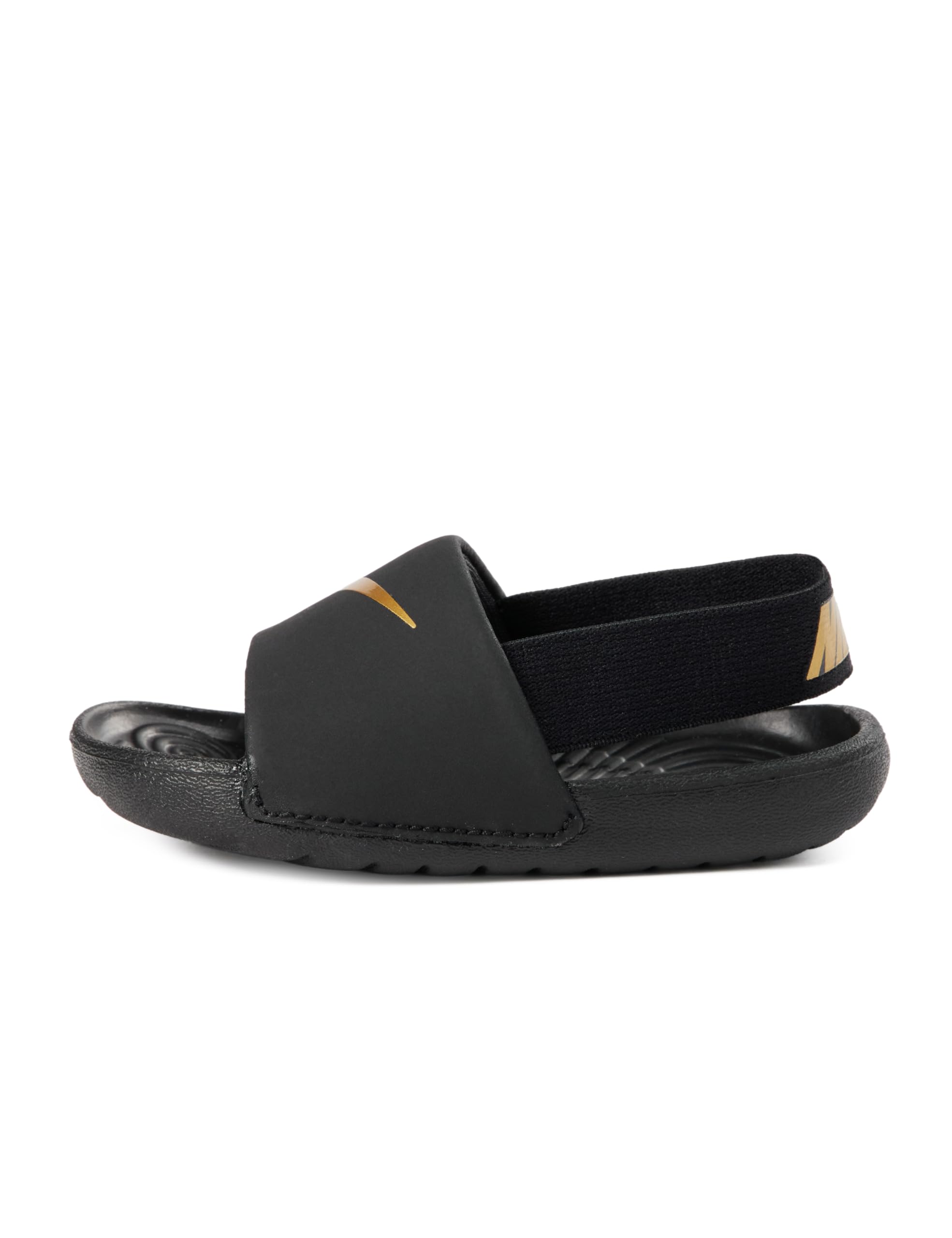 NIKE Boy's Kawa Slide (Td) Sneaker, Black Metallic Gold, 7.5 UK Child