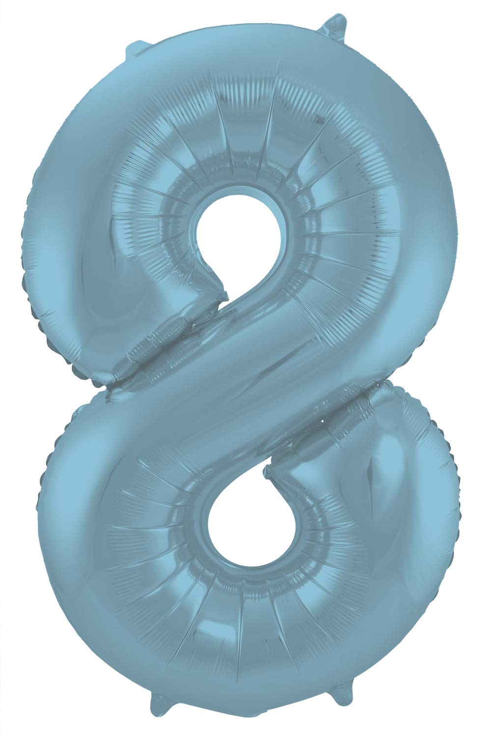 Folat - Foil Balloon Number 8 Pastel Blue Metallic Matt - 86 cm