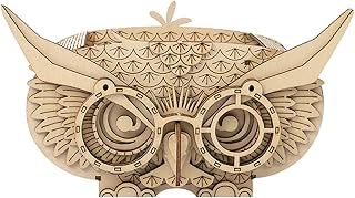 SIWEME 3D Puzzle Wooden Craft Kit Brain Teaser Wooden Puzzle Kids Adult Big Pen Holder Owl Box