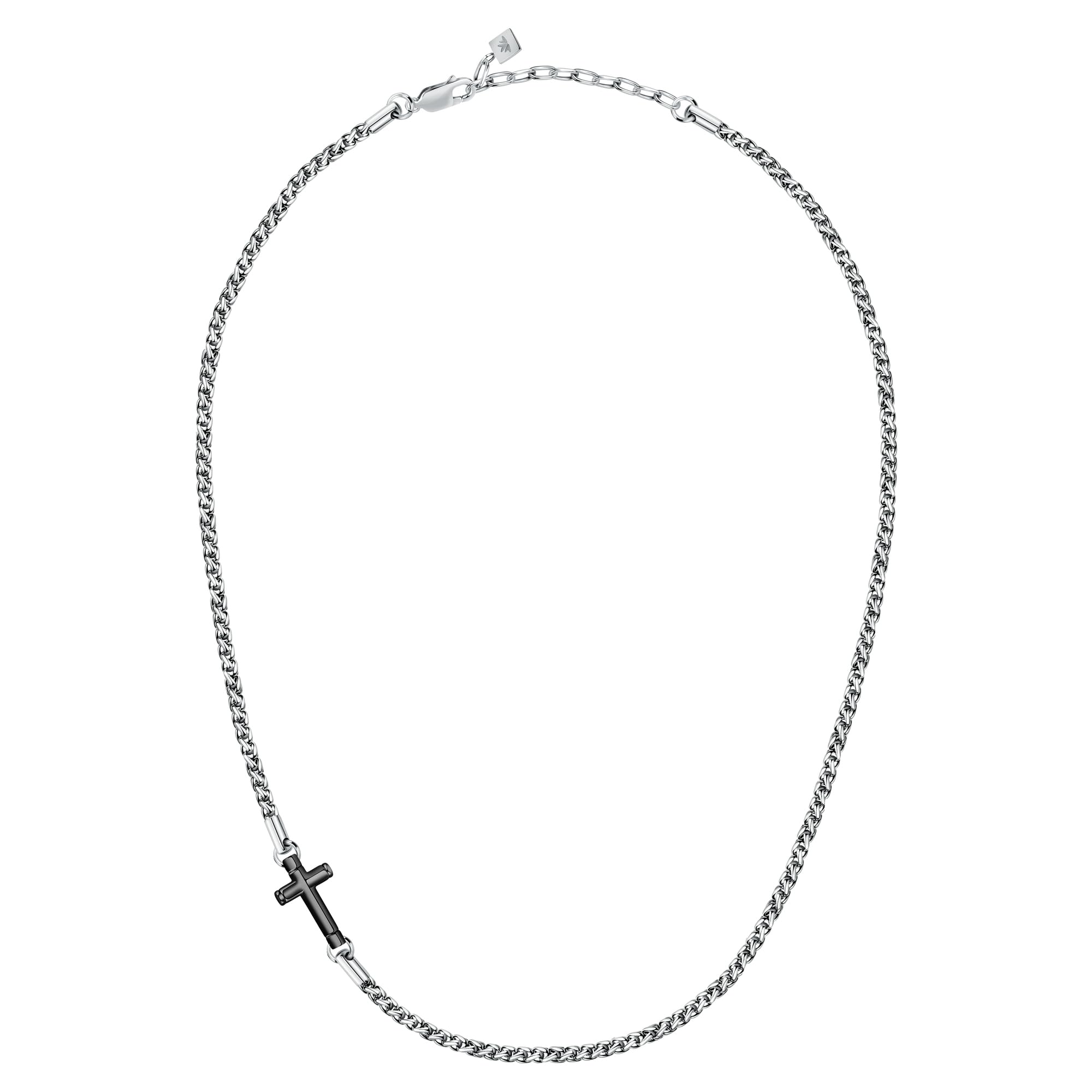 Morellato Cross Collana Uomo in Acciaio, IP nero - SKR61