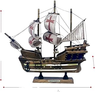 ZYAURA For: Decoración hogareña LUCKK Lujo Corsair 24CM Blanco Madera veleros velero decoración Miniatura