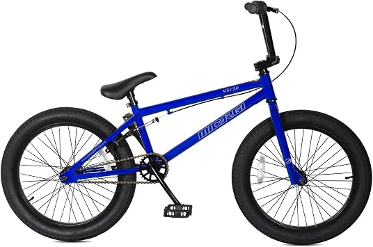 MICARGI MBX 20 Inch Hi-Ten Steel Framed Freestyle BMX Beginners Bike for Child or Adult Riders 5 Feet to 6 Feet 2 Inches Tall