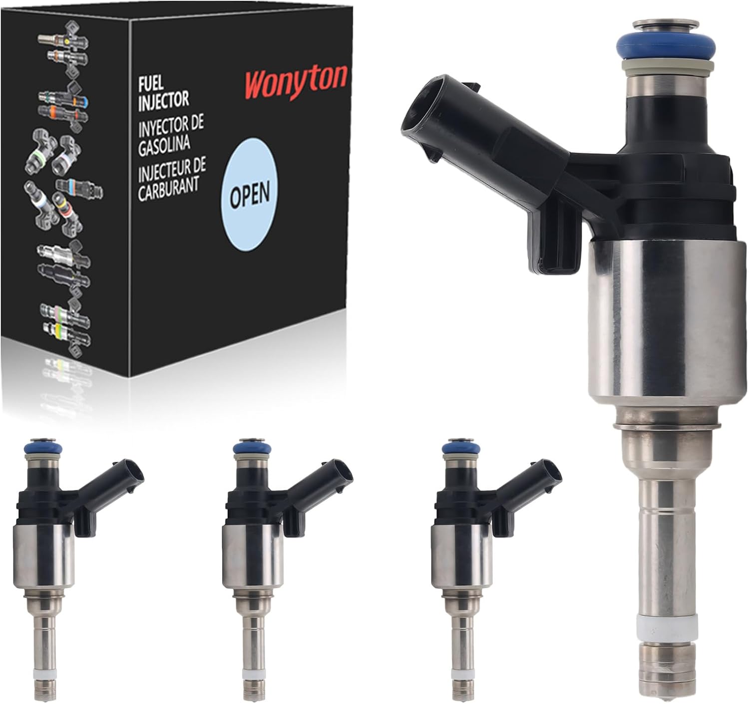 06H906036G Upgraded Fuel Injector 6 Holes 4Pcs | 2.0L L4 GDI Gas | for Audi: A3 A4 A5 A6 Q3 Q5 TT 2008-2016 Fit for VW: Passat Jetta CC EOS GTI Beetle Tiguan 2008-2017 Fuel Injectors Set of 4