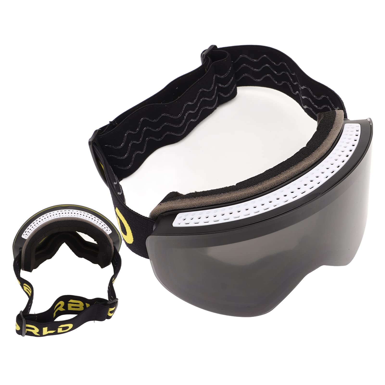 Occhiali da sci, lenti magnetiche, anti-appannamento, protezione UV, occhiali da snowboard, montatura nera per sport sulla neve