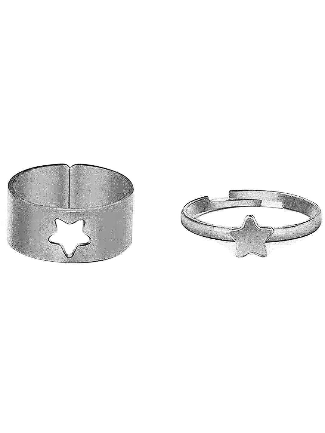 Vembley Stylish Silver Star Couple Ring Matching Wrap Finger Ring For Women And Men, One Size (B09RGWQZWW) Amazon Price History, Amazon Price Tracker