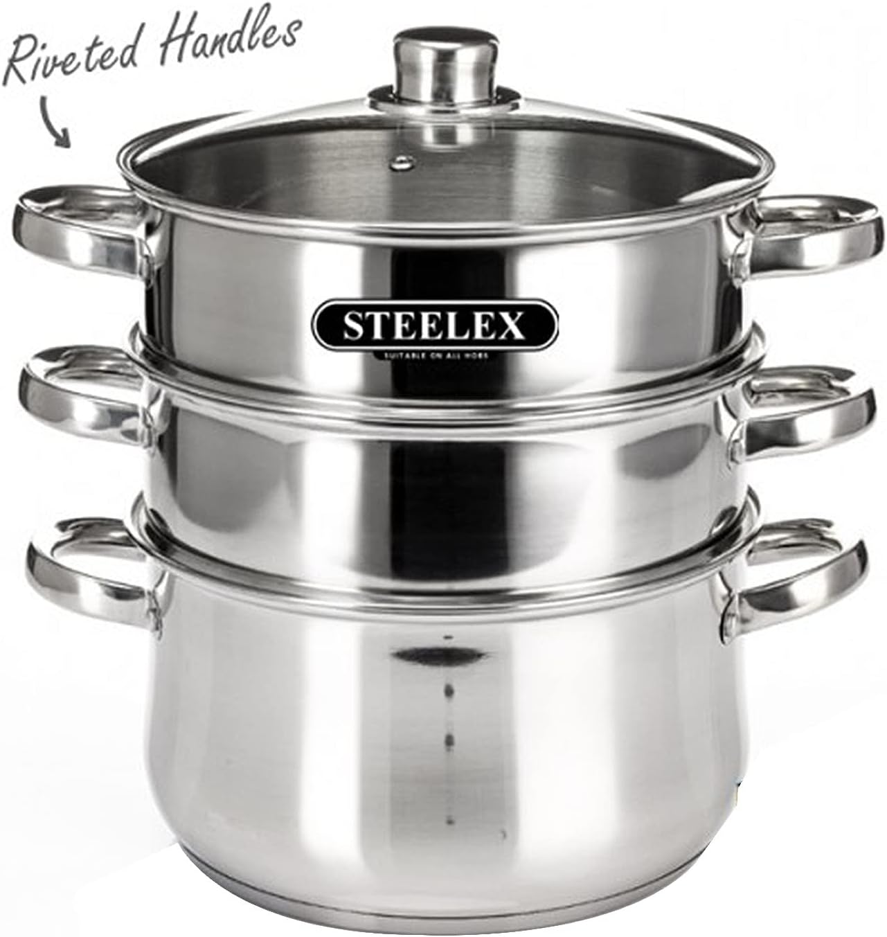 Induction Pot steelex Tier Steamer Stainless Steel Stock Induction