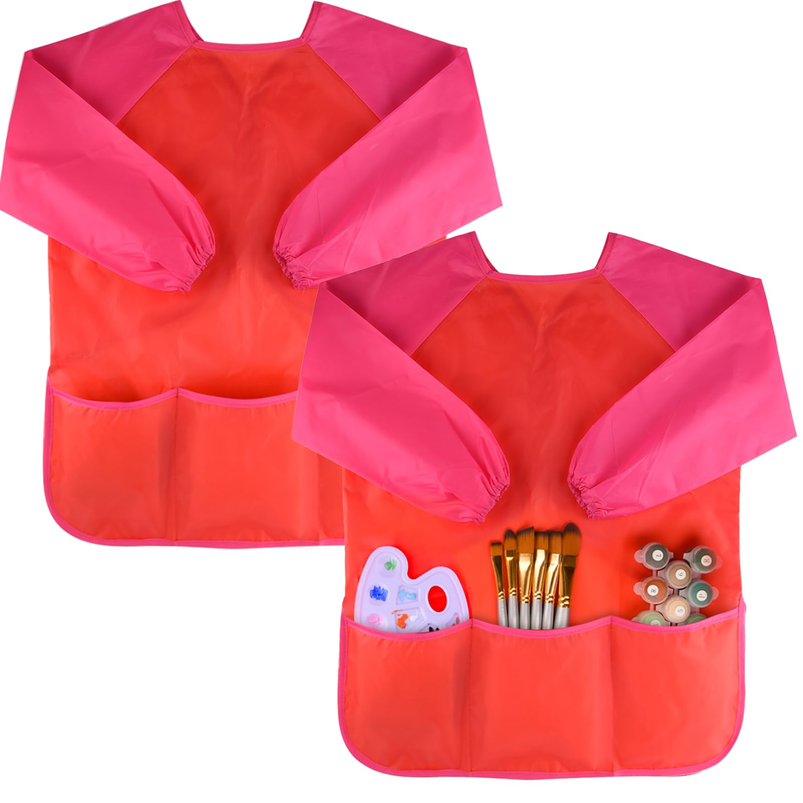 KUUQA 2Pcs Waterproof Art Smock in bright colors | Mubboo