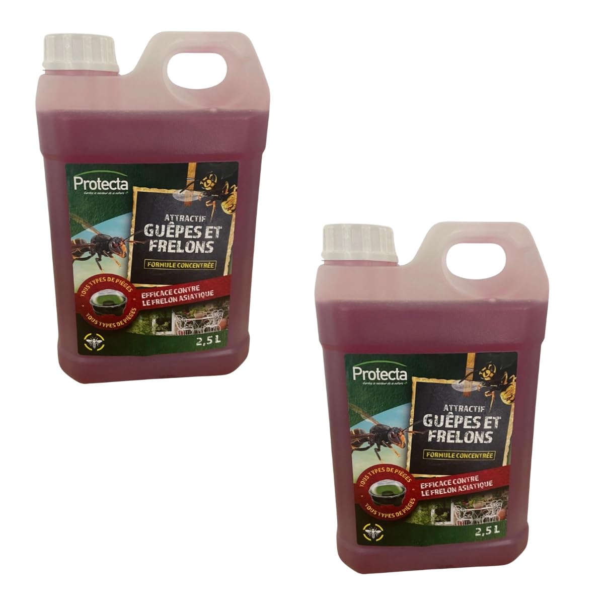 Pack de 2 Liquide piège à guêpes bidon de 2,5 L