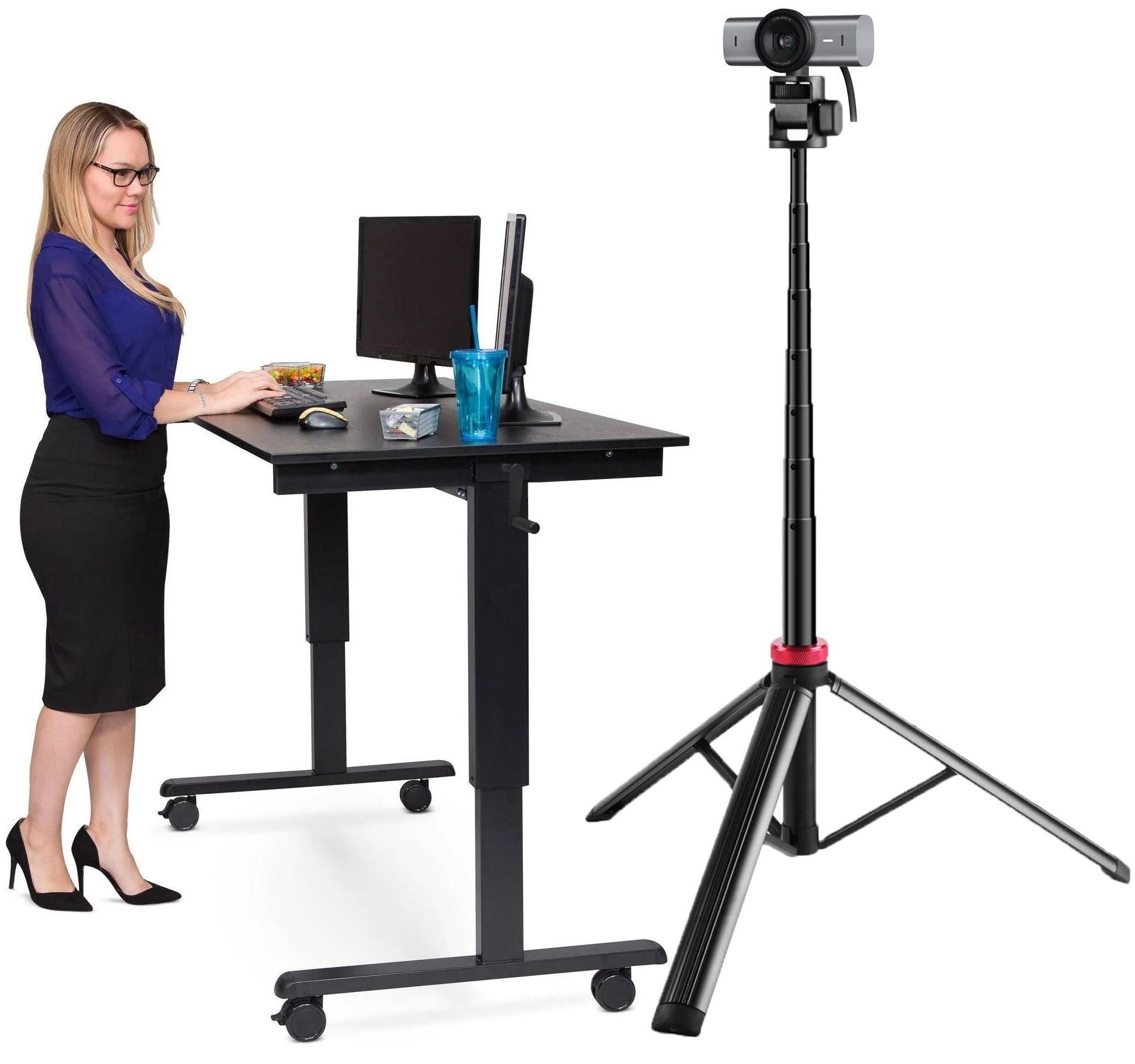 Trépied pour webcam Logitech Brio-101 C920x MX Brio 4K C922x C925e Brio 500 Brio 4K 80''