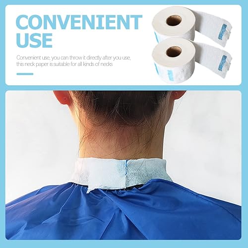 Miniatura 3 de Papel para cuello de salón, 10 rollos de bufanda, papel para el cuello, tira de papel para el cuello, tiras de cuello de barberia, tiras de