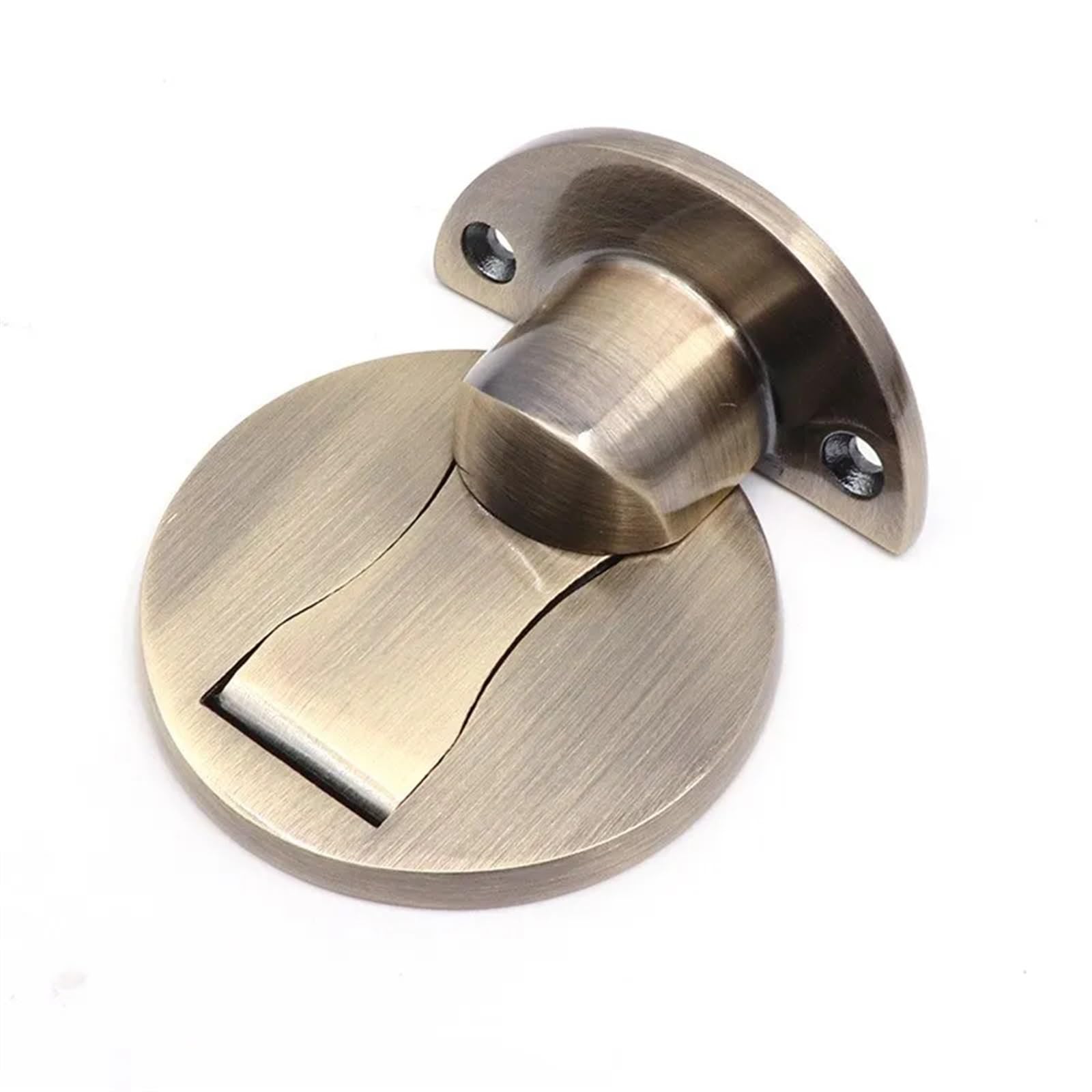 Butée de porte à ventouse magnétique sans perçage - Arrêt de porte inox bronze jaune encastrable