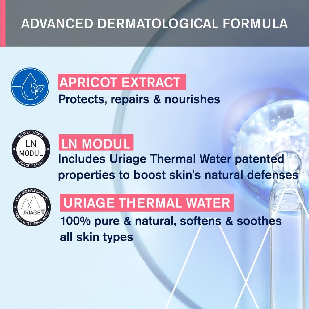 Uriage Agua Micelar Termal 3 en 1 500ml para Piel Sensible - Limpia y Desmaquilla Rostro y Ojos