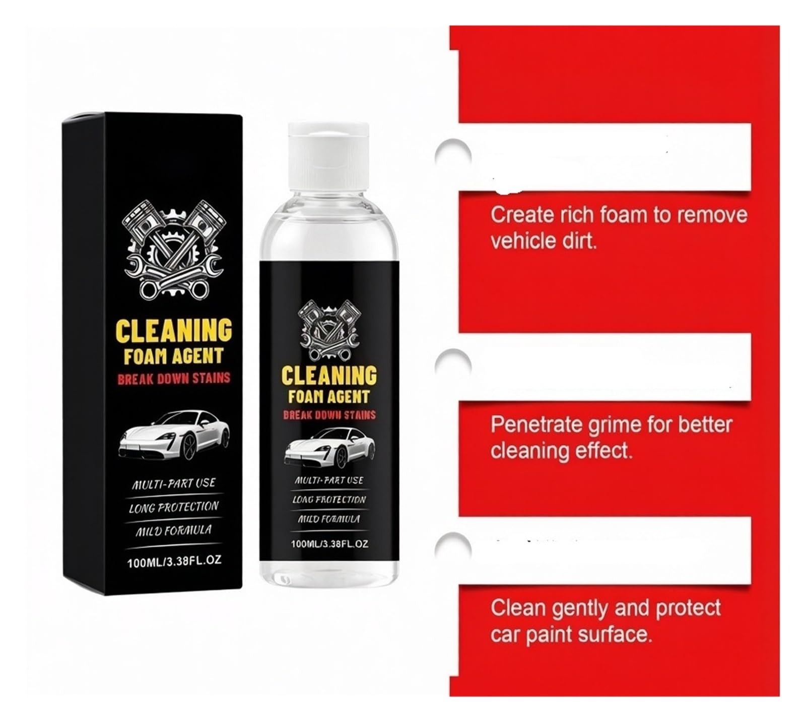 100 ml Autoreiniger, Lack- und Innenraumpolitur -Pflege(2pcs)