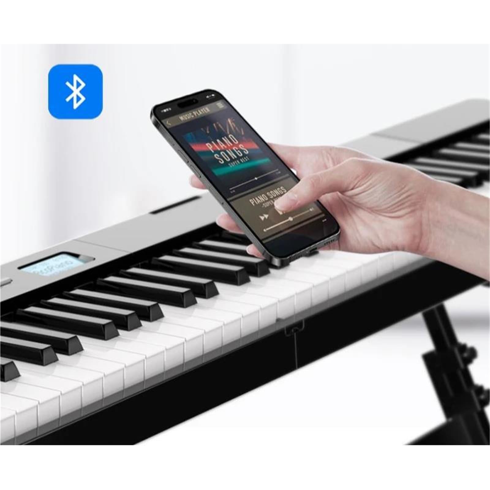 Profesjonalne Pianino Elektroniczne 88 Klawiszowy Składany Kontroler Elektronicznego Pianina Prawdziwa Klawiatura Muzyczna Dla Dorosłych(Type3)