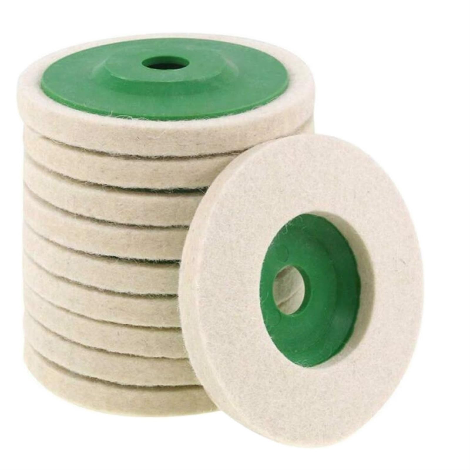 Tarcza Polerska, Tarcze Listkowe Wełniana Tarcza Polerska Podkładki Polerskie Koło Szlifierki Kątowej Filcowa Tarcza Polerska/10Pcs 4Inch Green