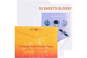 Aviva Printable Vinyl Sticker Paper: 55 Sheets of Glossy Goodness for Your Printer!