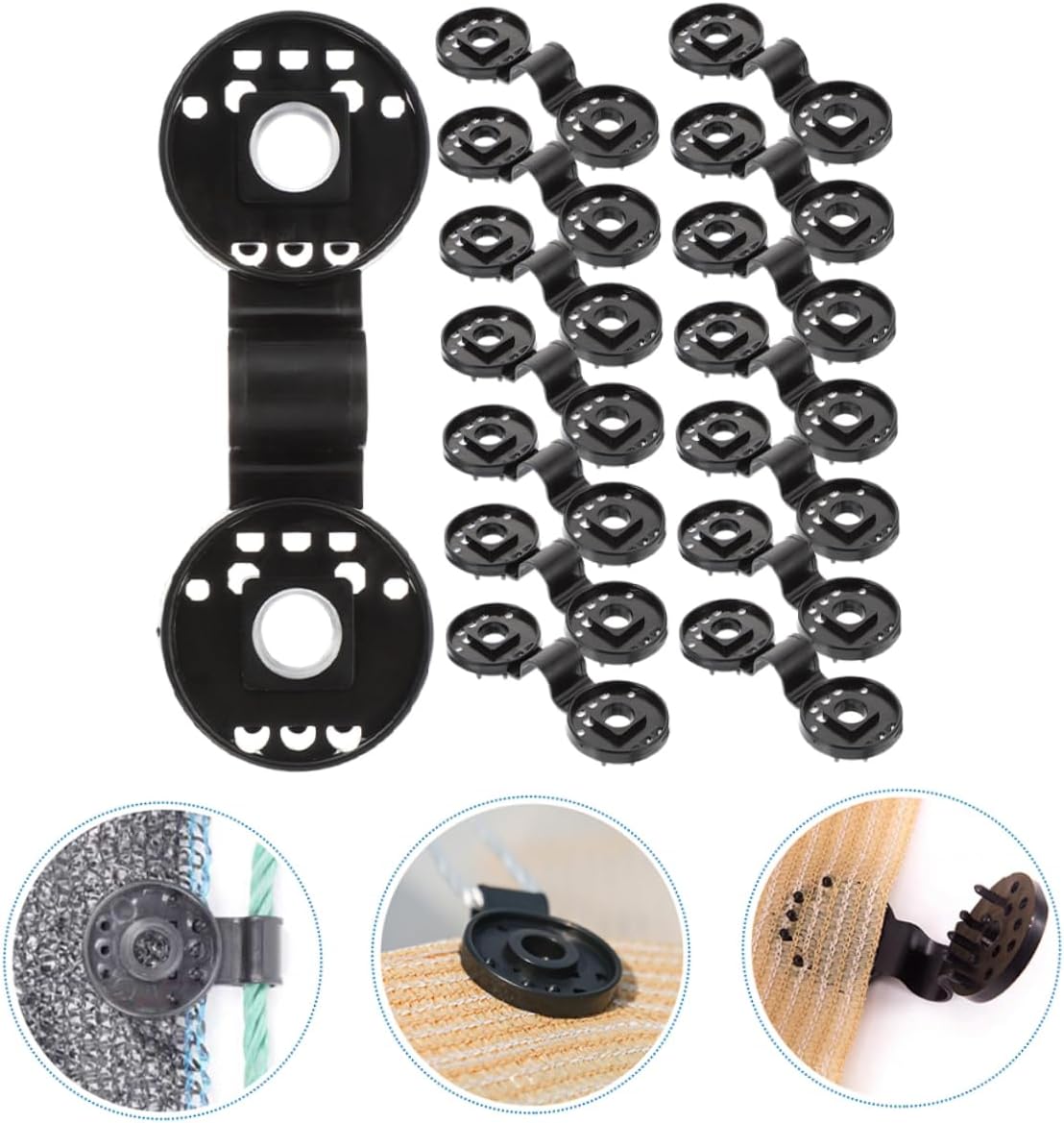 30pcs Sunshade Fabric Clamp, Non Slip Mesh Buckles for Garden