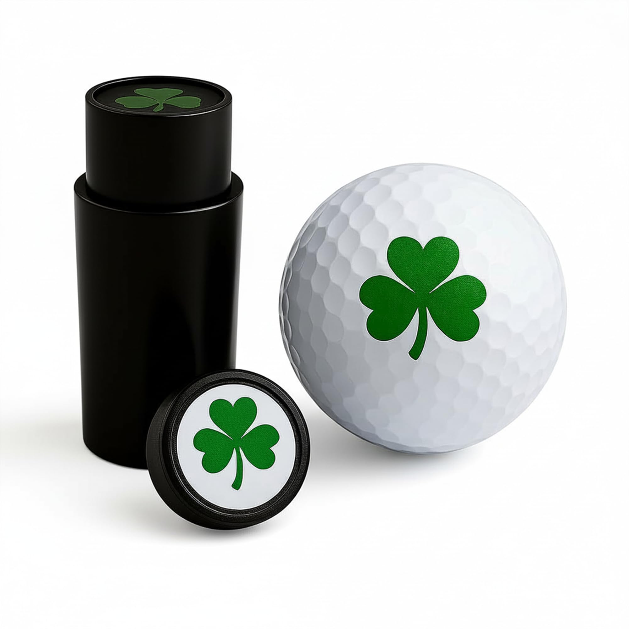 TRUE HEALTH Golf Ball Stamp, Irish Shamrock β Personalised Golf Ball Marker, One Second Application, Permanent, Waterproof and Smudge-Proof Ink, Durable and Compact Pocket-Sized β 1 Stamp