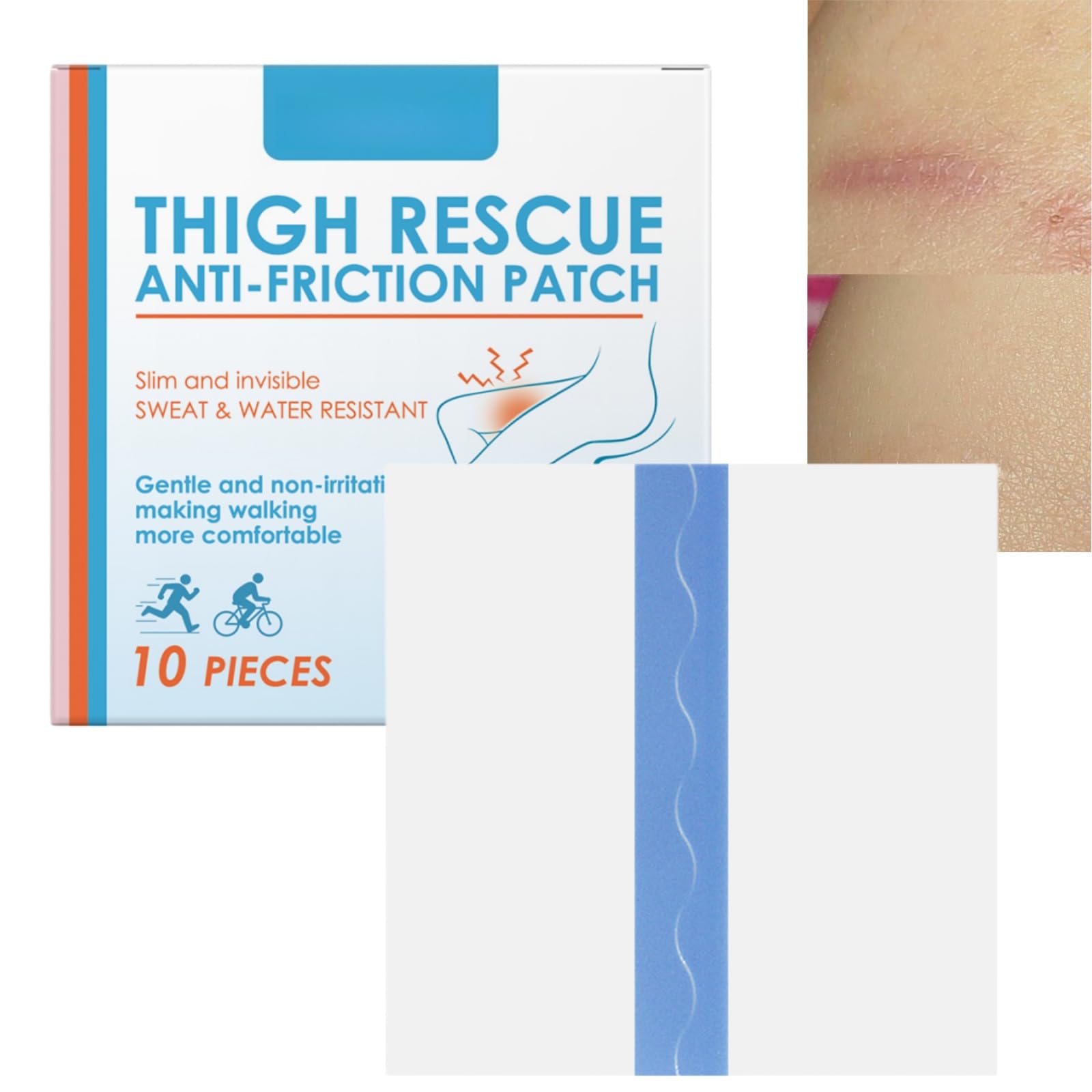 Waterproof Invisible Firming Patches,Anti-Fric/Tion Care Pads,Thigh Anti Chafing Fric/Tion Tape Patches,Long-Lasting Water Resistant Anti Frict/ion Stick,Invisible Body Tape,Portable Skin Protection