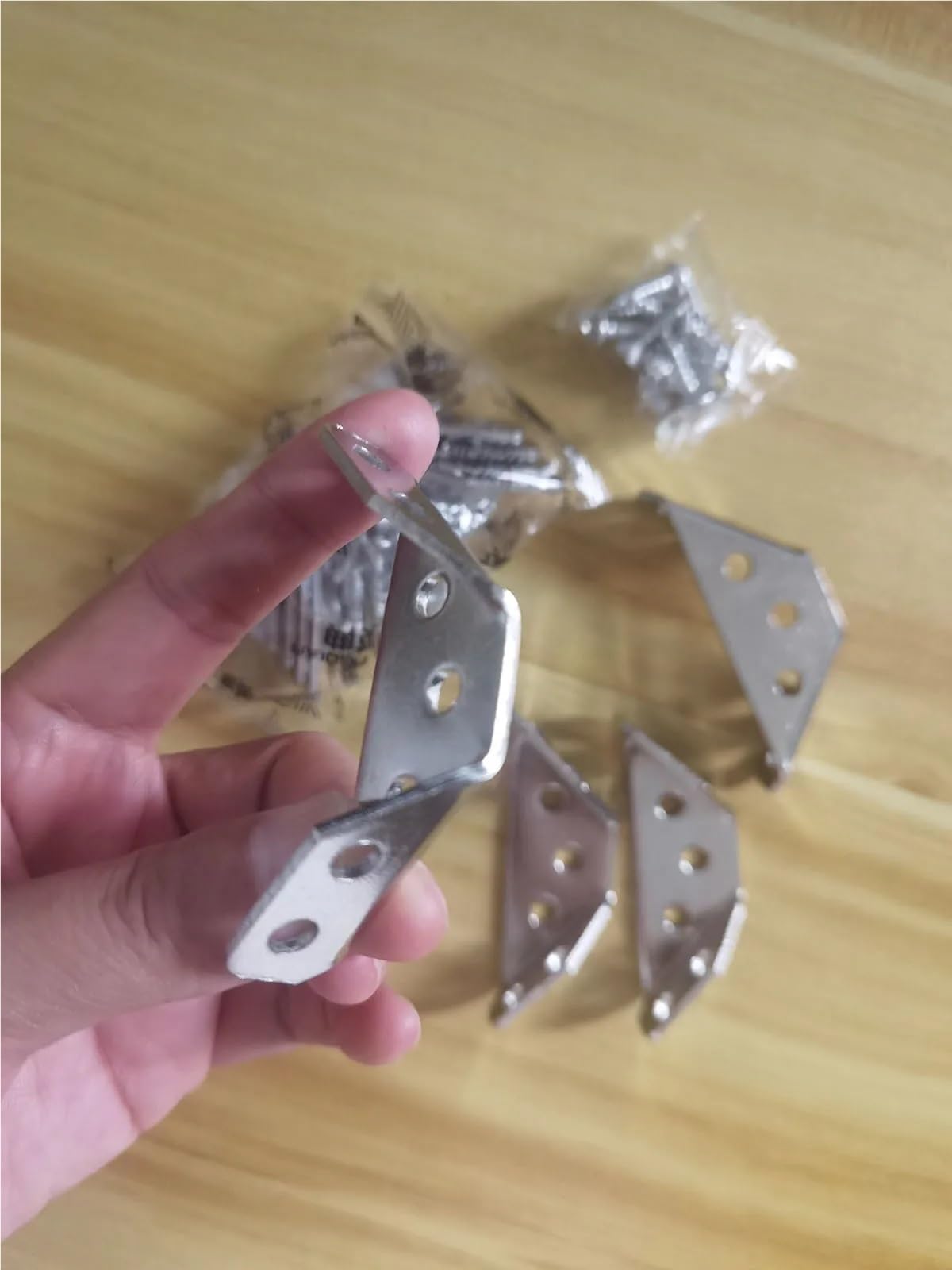Staffe angolari universali in acciaio inox, 20 pezzi, connettori angolari per mobili con viti, staffe di supporto triangolari
